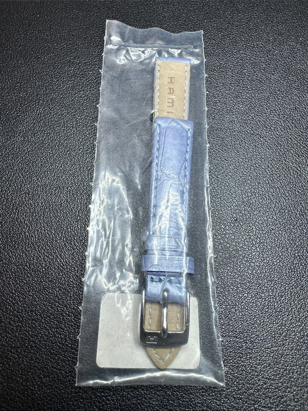 Hamilton 14mm Genuine Crocodile Light Blue Leather Watch Strap H600.112.107